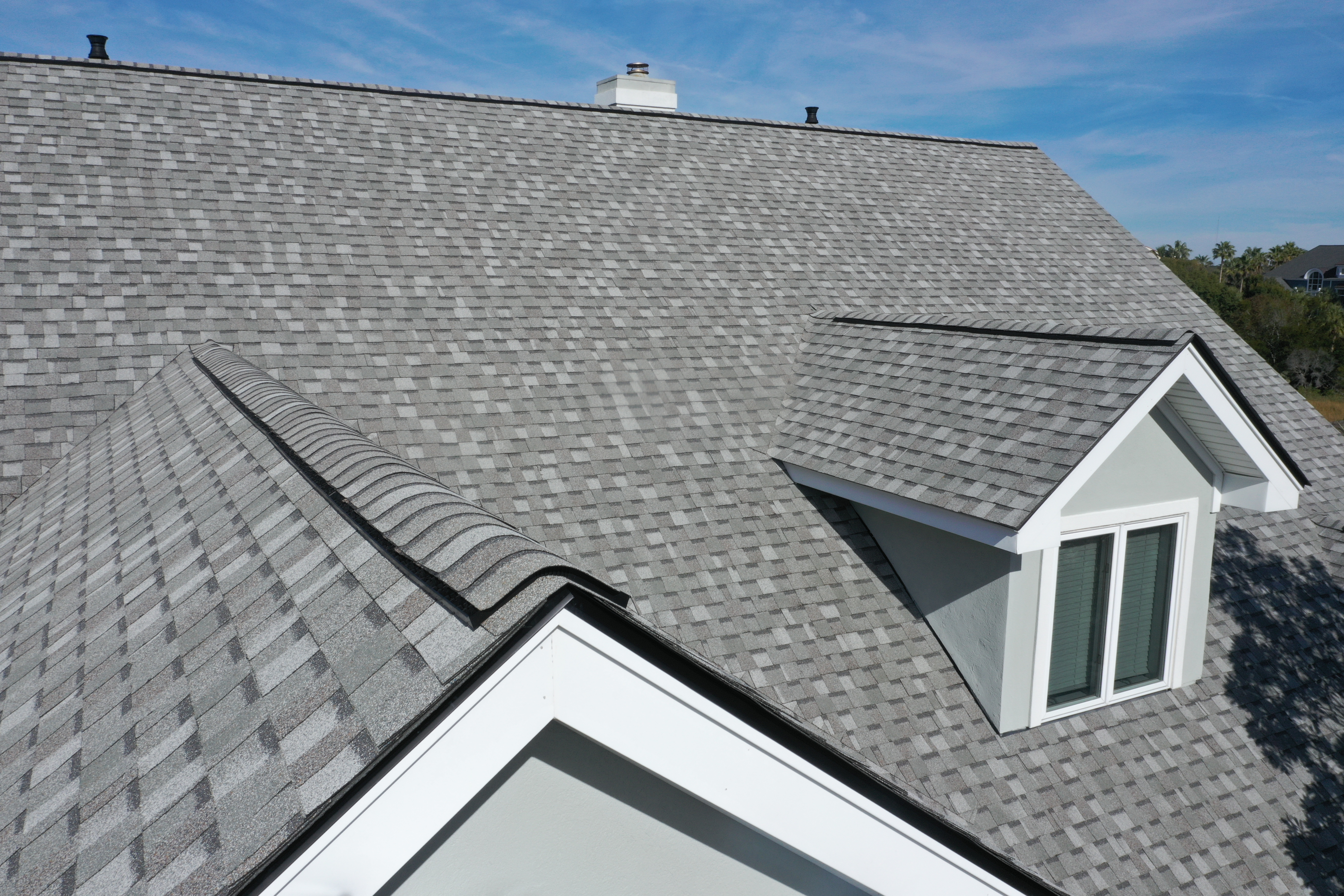 Recently completed residential roofing project showcasing quality installation and materials